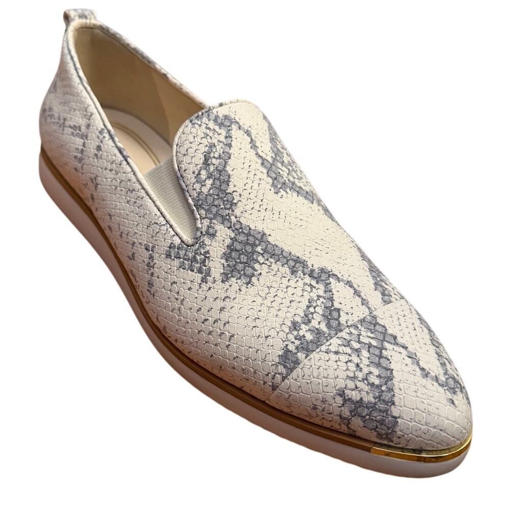 COLE HAAN Grand Ambition Galena Snake Embossed Slip-On Leather Loafers Size 10